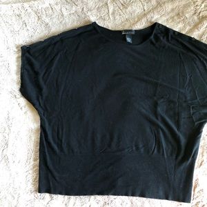 Lane Bryant Short Sleeved Black Top